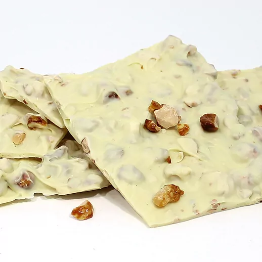 Bark con Macadamias caramelizadas