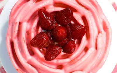 Strawberry Rose Mousse Cake