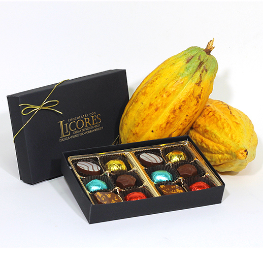 Chocolates rellenos con Licor Pagina  de Shaw´s