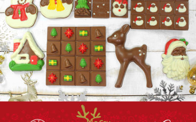 Figuras navideñas en chocolate
