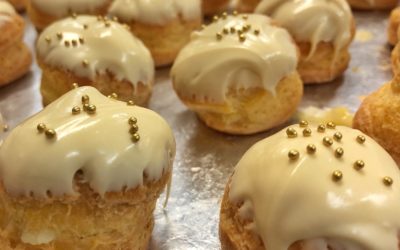 Profiteroles navideños