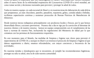 Comunicado Especial del COVID-19