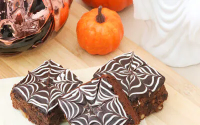 Brownies de telarañas y galletitas