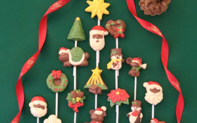 Paletas Navideñas de chocolate