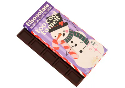 Xmas Shaws 2025 - Choc Oscuro Monkfruit sin azucar 70 cacao Too Cool To Melt
