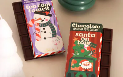 Barras de chocolate Navideñas